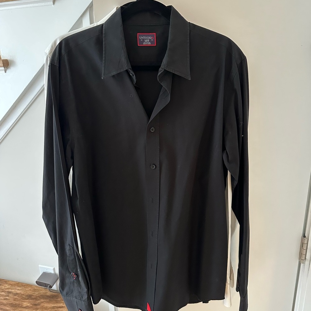 Untuckit black large Slim fit button down
